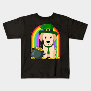 Labrador Rainbow Irish Clover St Patrick Day Dog Gift product Kids T-Shirt